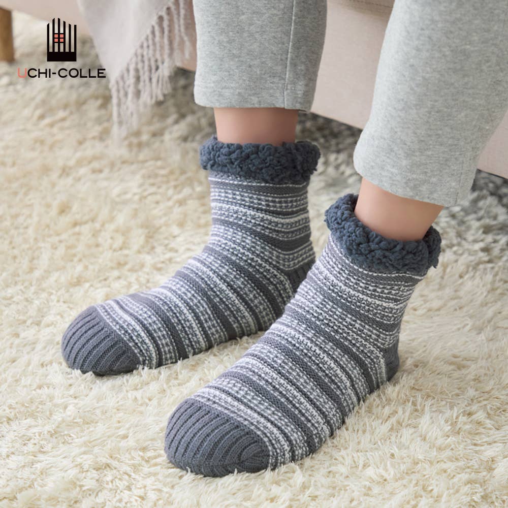 メンズ【裏ボア】リンクス柄ショート丈ルームソックス【SALE】【くつしたの日対象】